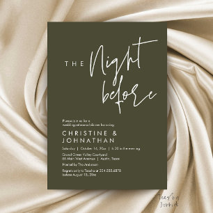 The Night Before, Casual Wedding Rehearsal Dinner Invitation