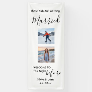 The Night Before Childhood Photos Wedding Banner