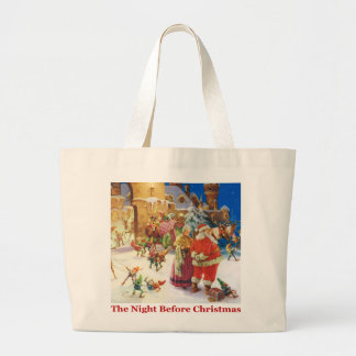 The Night Before Christmas at the North Pole Large Tote Bag