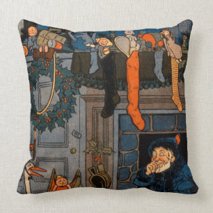 The Night Before Christmas, by Denlow, 1903 (colou Cushion