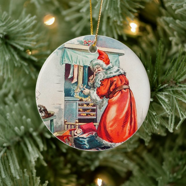 The Night Before Christmas Ceramic Ornament (Tree)