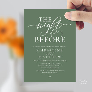 The Night Before, Classy Wedding Rehearsal Dinner Invitation