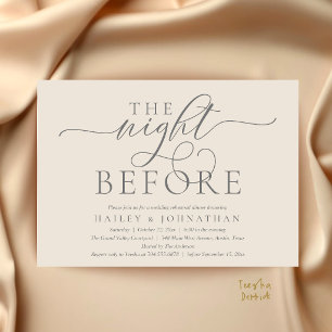 The Night Before, Classy Wedding Rehearsal Dinner Invitation