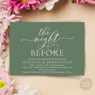 The Night Before, Classy Wedding Rehearsal Dinner Invitation