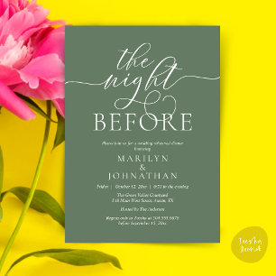 The Night Before, Classy Wedding Rehearsal Dinner Invitation