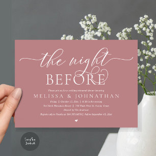 The Night Before, Classy Wedding Rehearsal Dinner Invitation