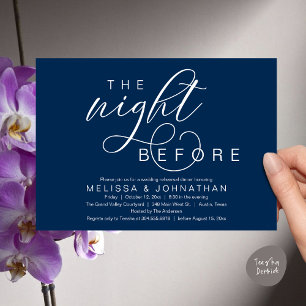 The Night Before, Classy Wedding Rehearsal Dinner Invitation