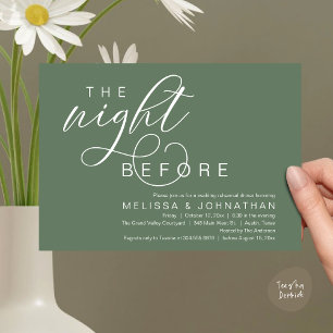 The Night Before, Classy Wedding Rehearsal Dinner Invitation