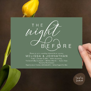 The Night Before, Classy Wedding Rehearsal Dinner Invitation
