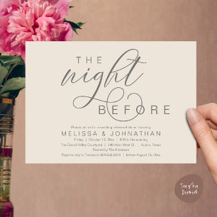 The Night Before, Classy Wedding Rehearsal Dinner Invitation