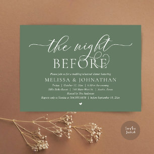 The Night Before, Classy Wedding Rehearsal Dinner Invitation