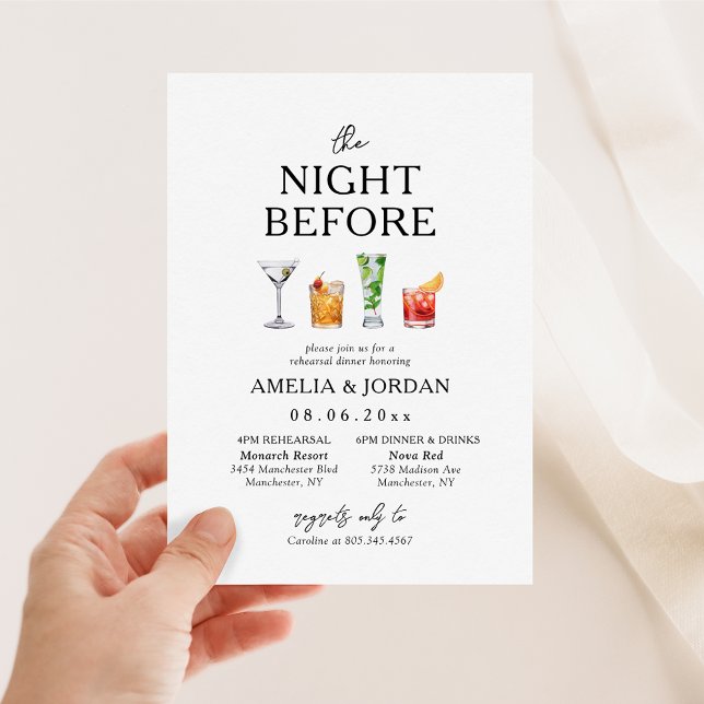The Night Before Dinner Rehearsal & Drinks Invitat Invitation (Creator Uploaded)