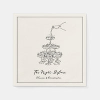 The Night Before Elegant Champagne Tower Sketch