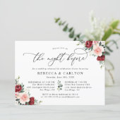 The Night Before Floral Wedding Rehearsal Dinner Invitation (Standing Front)