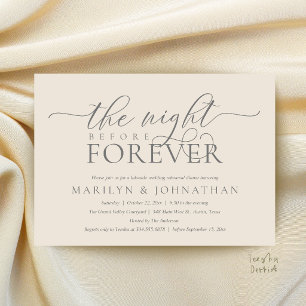 The Night Before Forever, Classy Rehearsal Dinner Invitation