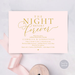 “The Night Before Forever” Modern Rehearsal Dinner Invitation