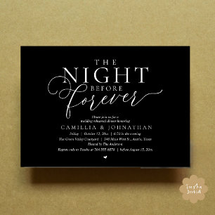 “The Night Before Forever” Modern Rehearsal Dinner Invitation