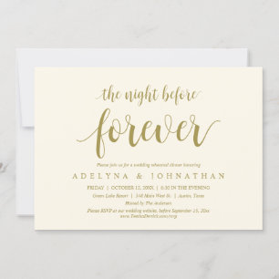 The Night Before Forever, Wedding Rehearsal Dinner Invitation