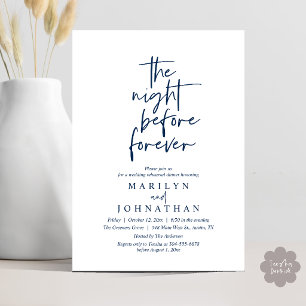 The Night Before Forever, Wedding Rehearsal Dinner Invitation