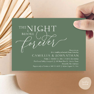 The Night Before Forever, Wedding Rehearsal Dinner Invitation
