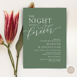 The Night Before Forever, Wedding Rehearsal Dinner Invitation