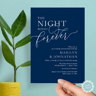The Night Before Forever, Wedding Rehearsal Dinner Invitation