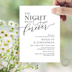 The Night Before Forever, Wedding Rehearsal Dinner Invitation