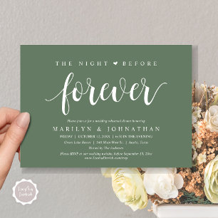 The Night Before Forever, Wedding Rehearsal Dinner Invitation