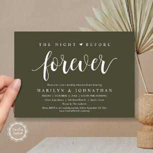 The Night Before Forever, Wedding Rehearsal Dinner Invitation