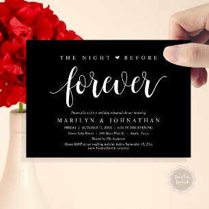 The Night Before Forever, Wedding Rehearsal Dinner Invitation