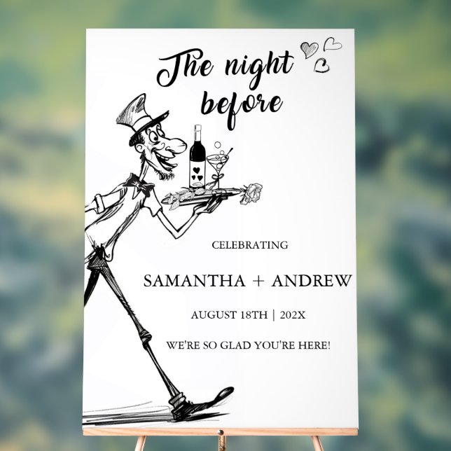 The Night Before Funny Welcome Sign (Neutral)