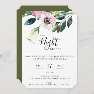 The Night Before Garden Bouquet Invitation