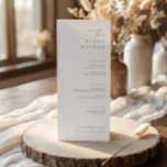 The Night Before Gold Wedding Rehearsal Dinner Menu<br><div class="desc">Elegant and luminous, this gold rehearsal dinner menu brings a refined touch to your celebration the night before the wedding. The design features graceful handwritten-style lettering with “the night before” at the top and “one day away” at the bottom, creating a romantic nod to the moment just before the big...</div>