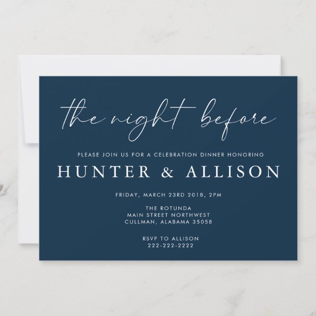 The Night Before | Invitation (Front)