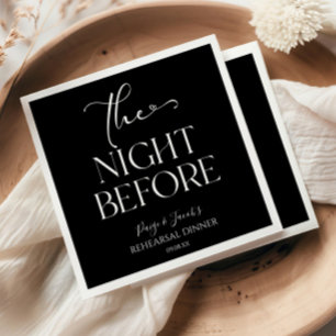 The Night Before Minimal Wedding Rehearsal Dinner Napkin
