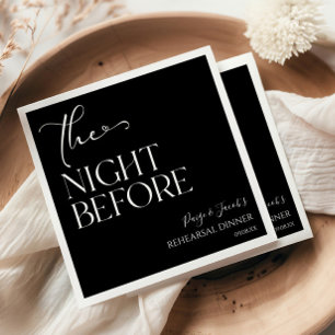 The Night Before Minimal Wedding Rehearsal Dinner Napkin