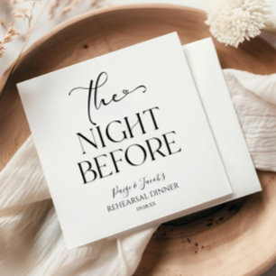 The Night Before Minimal Wedding Rehearsal Dinner Napkin