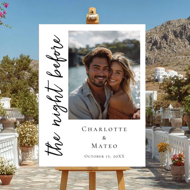 The night before modern photo welcome poster (Creator Uploaded)