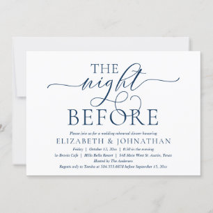 The Night Before, Modern Wedding Rehearsal Dinner Invitation