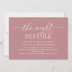 The Night Before, Modern Wedding Rehearsal Dinner Invitation