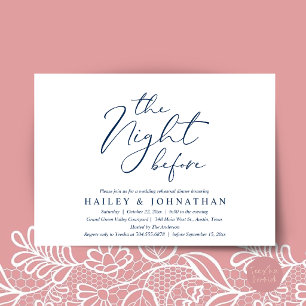 The Night Before, Modern Wedding Rehearsal Dinner Invitation