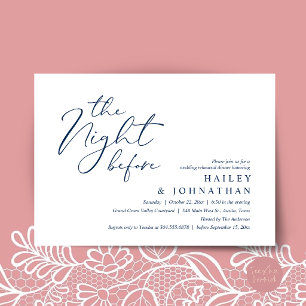 The Night Before, Modern Wedding Rehearsal Dinner Invitation
