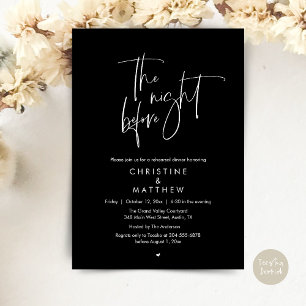 The Night Before, Modern Wedding Rehearsal Dinner Invitation