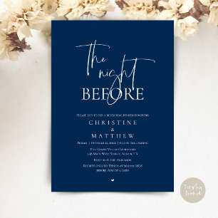 The Night Before, Modern Wedding Rehearsal Dinner Invitation