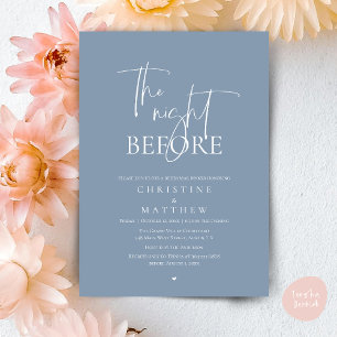 The Night Before, Modern Wedding Rehearsal Dinner Invitation