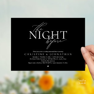 The Night Before, Modern Wedding Rehearsal Dinner  Invitation