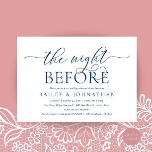 The Night Before, Modern Wedding Rehearsal Dinner Invitation