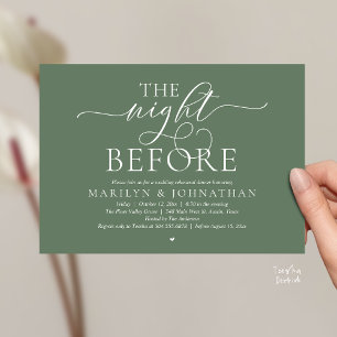 The Night Before, Modern Wedding Rehearsal Dinner Invitation