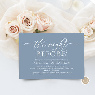 The Night Before, Modern Wedding Rehearsal Dinner Invitation