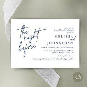 The Night Before, Modern Wedding Rehearsal Dinner Invitation